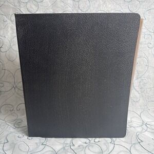 VTG Columbia 3-Ring Binder‎ 3'' Spine Black Pebbled With Thick Plastic Inserts